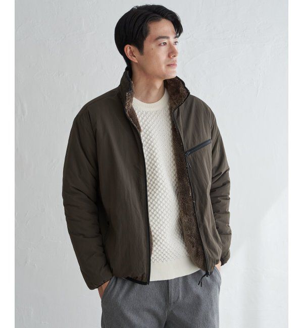 ikka「リバーシブルナイロンフリースブルゾン」|ブルゾン・スタジャン|