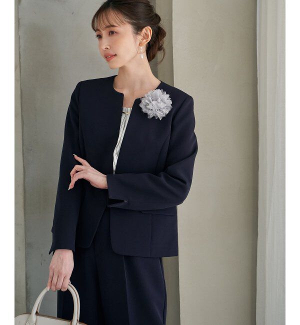 IKKA LOUNGE「【洗濯機で洗える／セットアップ対応】ウォッシャブルキーネックジャケット」|その他|