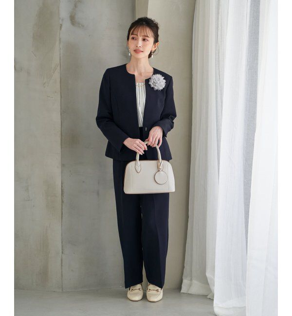 IKKA LOUNGE「【洗濯機で洗える／セットアップ対応】ウォッシャブルキーネックジャケット」|その他|