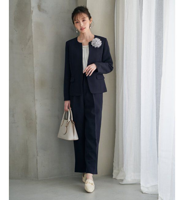 IKKA LOUNGE「【洗濯機で洗える／セットアップ対応】ウォッシャブルキーネックジャケット」|その他|