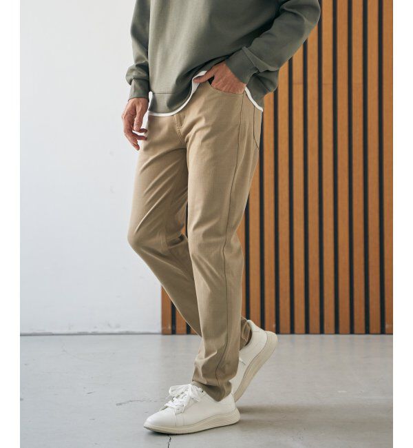 ikka「GOKU楽パンツ EASY STRETCHチェック5P」|その他|ベージュ