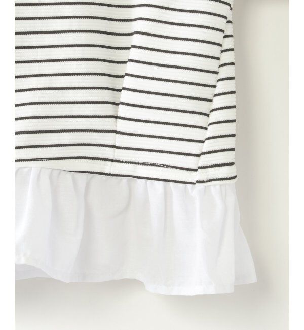 ikka kids「【親子コーデ】リップルタック裾フリルプルオーバー（120~160cm）」|Tシャツ・カットソー|