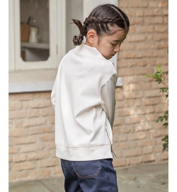 ikka kids「【親子コーデ】カノコダンボールサイドジップスピンドルプルオーバー（120~160cm）」|Tシャツ・カットソー|