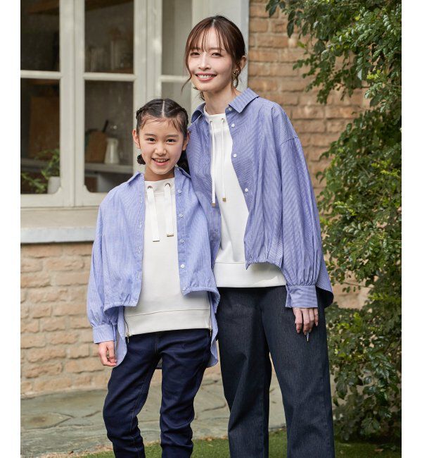 ikka kids「【親子コーデ】ドロストロングテールシャツ（120~160cm）」|シャツ・ブラウス|