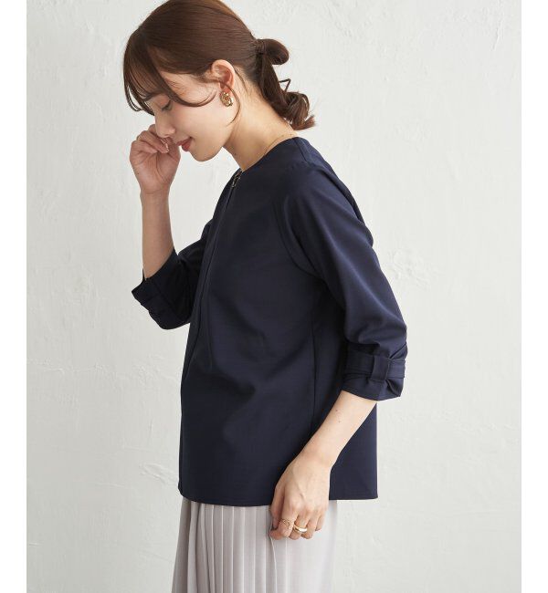 IKKA LOUNGE「ドライタッチ袖デザインブラウス」|シャツ・ブラウス|