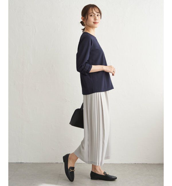 IKKA LOUNGE「ドライタッチ袖デザインブラウス」|シャツ・ブラウス|