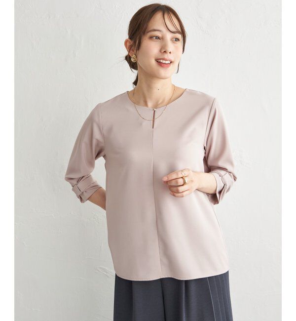 IKKA LOUNGE「ドライタッチ袖デザインブラウス」|シャツ・ブラウス|