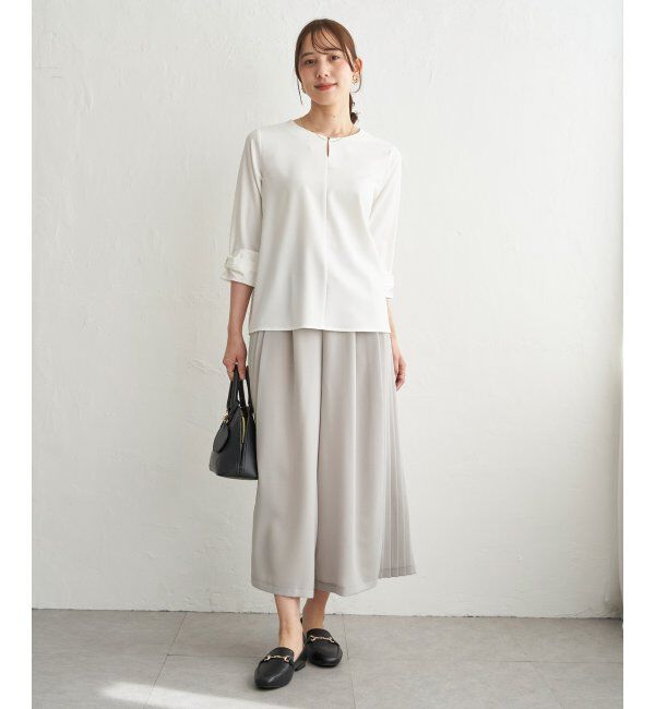 IKKA LOUNGE「ドライタッチ袖デザインブラウス」|シャツ・ブラウス|