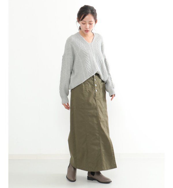 Lbc with Life「ケーブルVネックプルオーバー」|カーディガン|