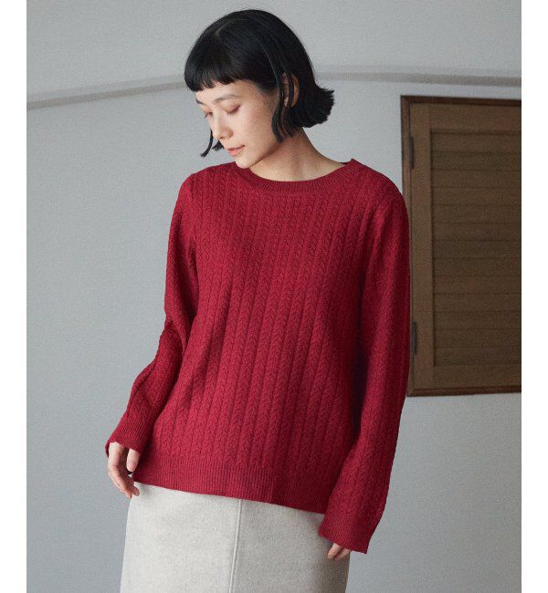 Lbc with Life「クリスマスケーブルニット」|カーディガン|