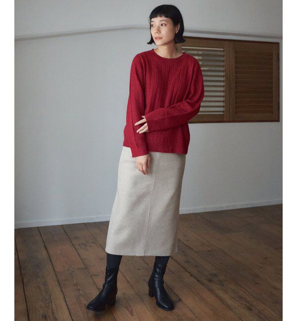 Lbc with Life「クリスマスケーブルニット」|カーディガン|