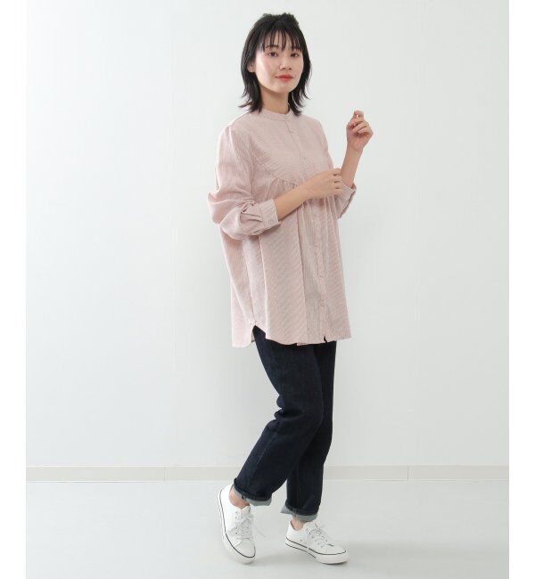 Lbc with Life「起毛ストライプチュニック」|シャツ・ブラウス|