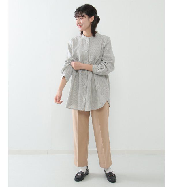 Lbc with Life「起毛ストライプチュニック」|シャツ・ブラウス|