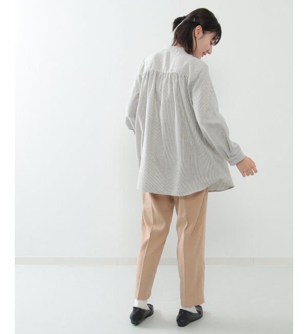 Lbc with Life「起毛ストライプチュニック」|シャツ・ブラウス|