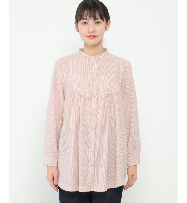 Lbc with Life「起毛ストライプチュニック」|シャツ・ブラウス|