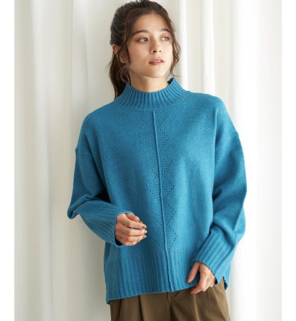 Lbc with Life「透かし柄バックスリットニット」|カーディガン|