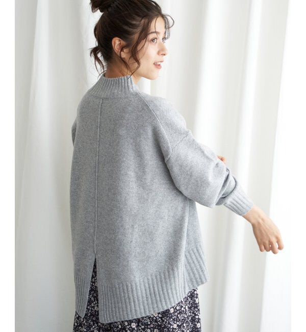 Lbc with Life「透かし柄バックスリットニット」|カーディガン|