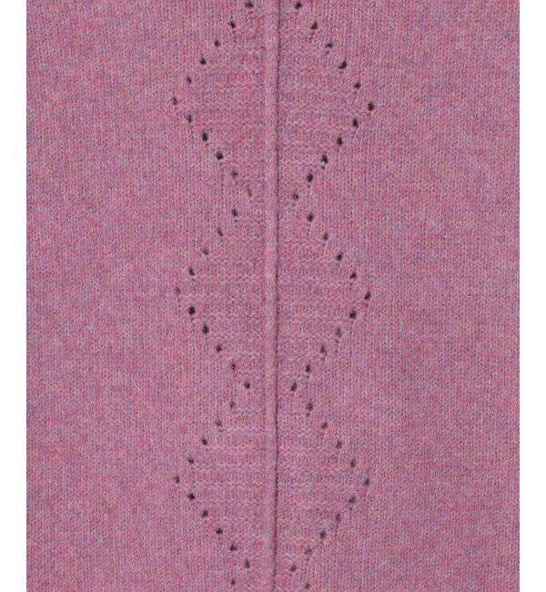 Lbc with Life「透かし柄バックスリットニット」|カーディガン|