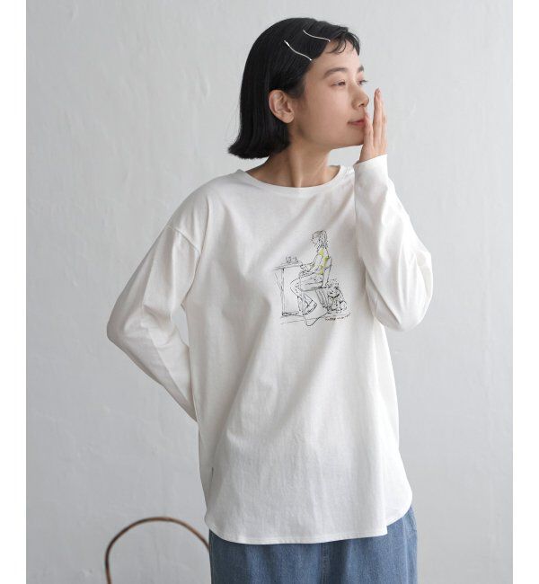 Lbc with Life「GirlプリントロンT」|Tシャツ・カットソー|ホワイト