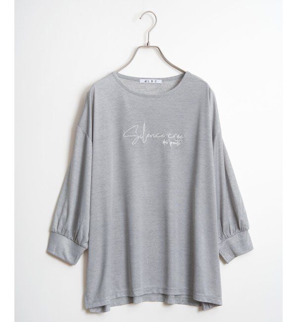 Lbc with Life「シアーロゴ刺繍7分袖Tシャツ」|Tシャツ・カットソー|