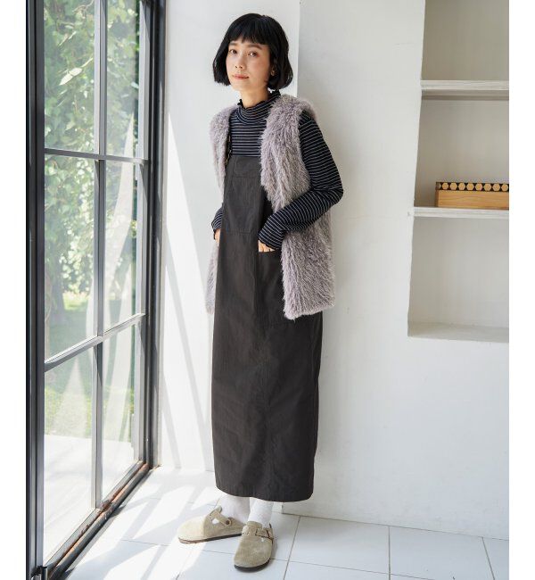 Lbc with Life「コットンツイルワークジャンスカ」|ワンピース|