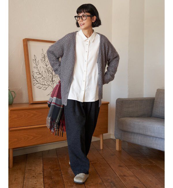 Lbc with Life「フェザーメッシュカーディガン」|カーディガン|