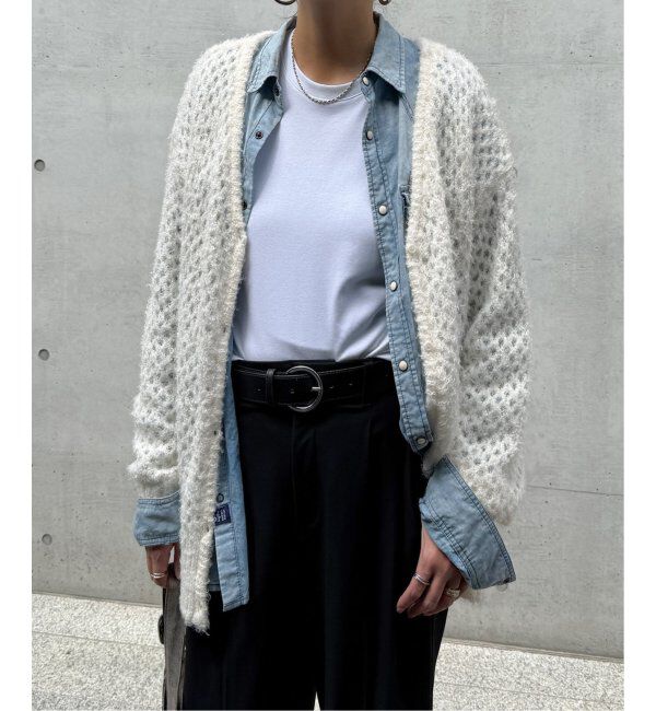 Lbc with Life「フェザーメッシュカーディガン」|カーディガン|