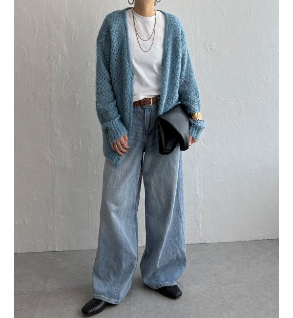 Lbc with Life「フェザーメッシュカーディガン」|カーディガン|