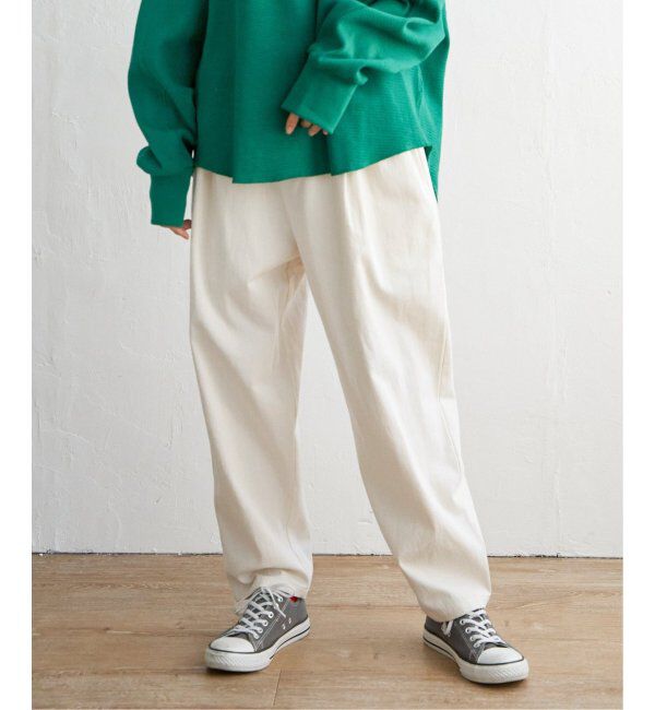 Lbc with Life「コットンゆるテーパードパンツ」|その他|オフホワイト
