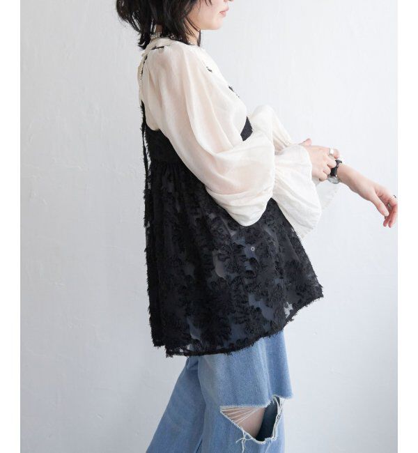 VENCE share style「フリンジジャガードキャミソール」|タンクトップ|