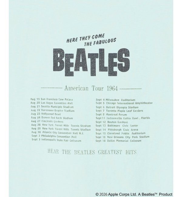 VENCE share style「THE BEATLES ザ ビートルズ ツアープリントTシャツ」|Tシャツ・カットソー|