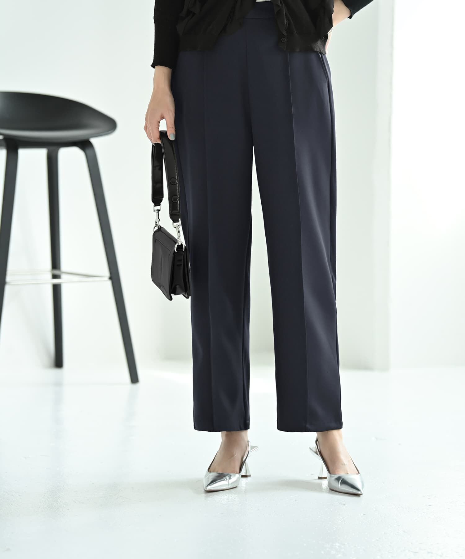 STYLE DELI「【Kana Oyama&times;BLK001】ワイドパンツ／DELI size」|その他|ネイビー