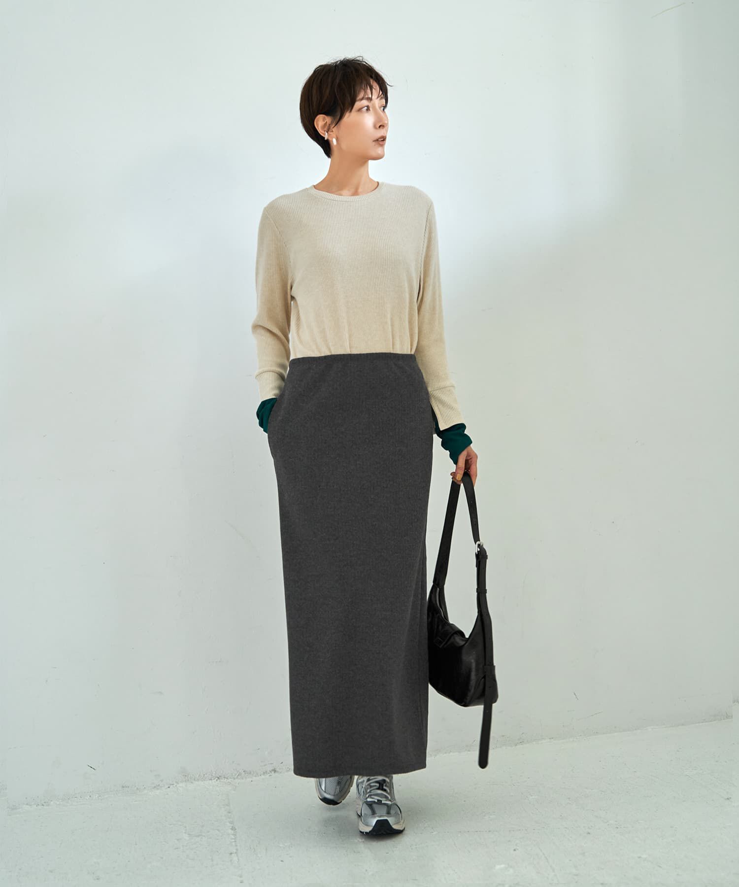 STYLE DELI「カラーレイヤードリブカットソートップス」|Tシャツ・カットソー|