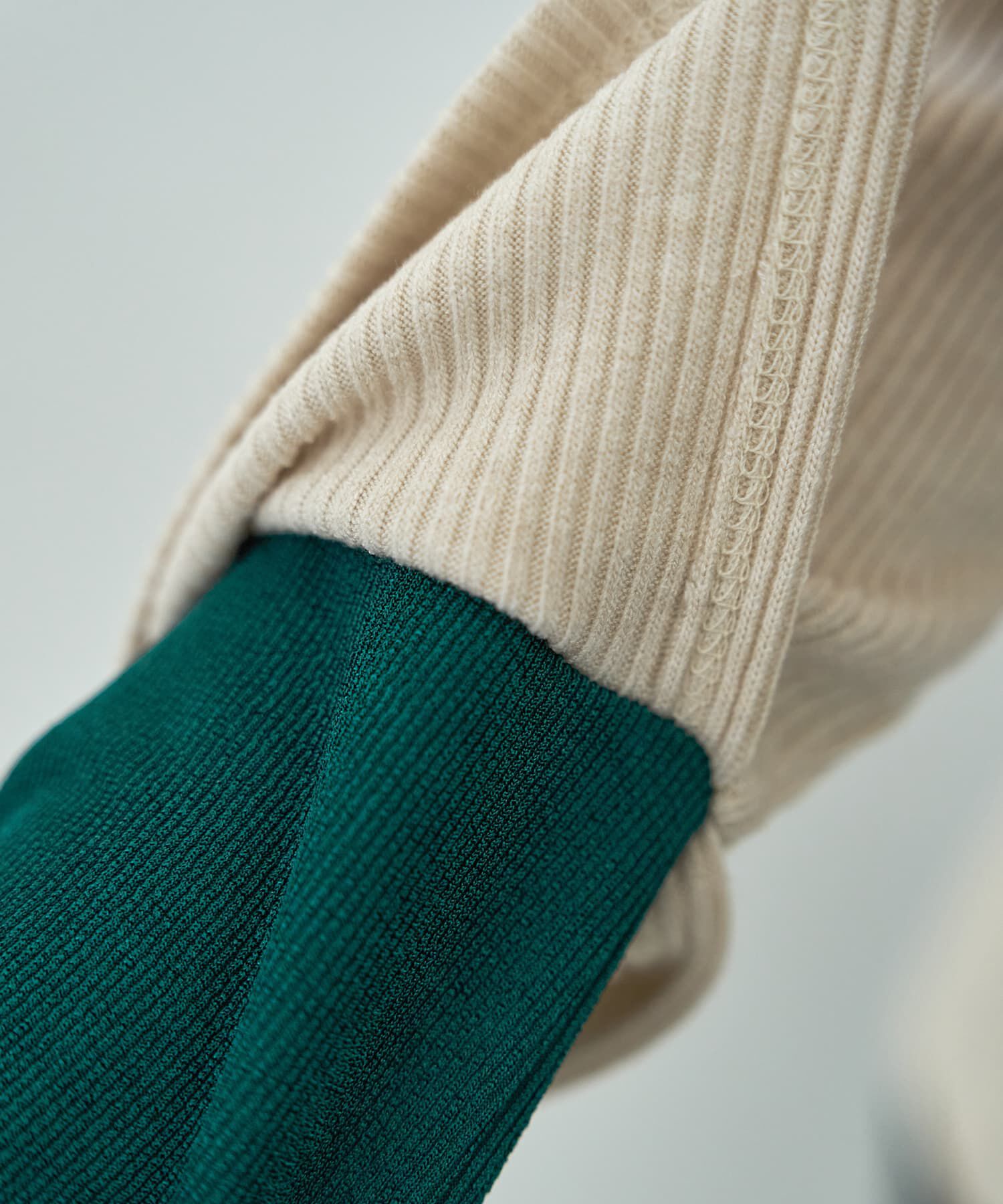 STYLE DELI「カラーレイヤードリブカットソートップス」|Tシャツ・カットソー|