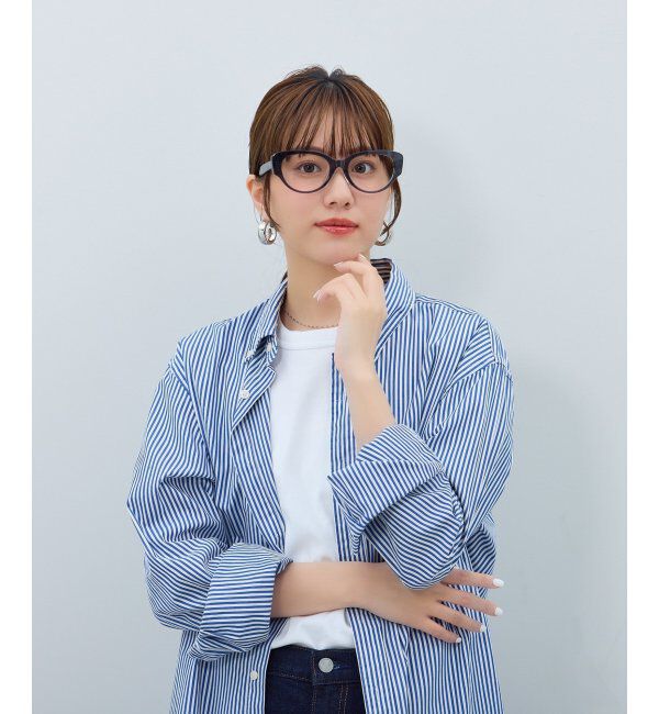  「フォックス型 メガネ | キャッツアイ 黒縁フレーム 伊達メガネ ユニセックス CLASSIC  レンズ交換券付」|メガネ|