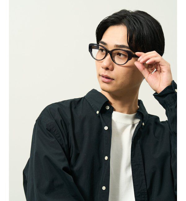  「フォックス型 メガネ | キャッツアイ 黒縁フレーム 伊達メガネ ユニセックス CLASSIC  レンズ交換券付」|メガネ|