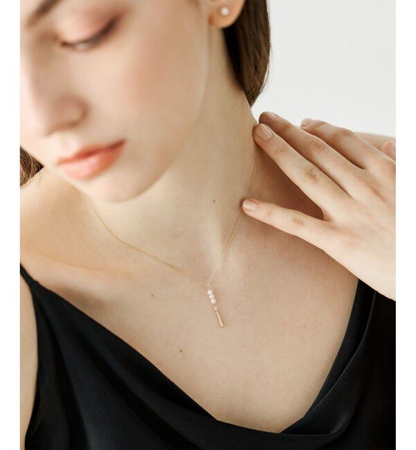 ete「[レイヤード] K10YG パール ネックレス」|ネックレス|