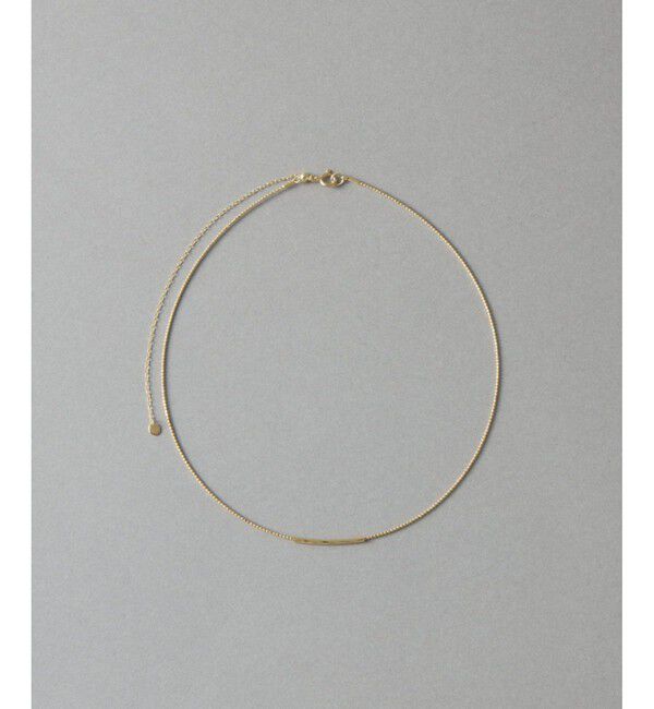 ete「[フロート] K10YG チューブ ワイヤー チョーカー」|ネックレス|イエローゴールド