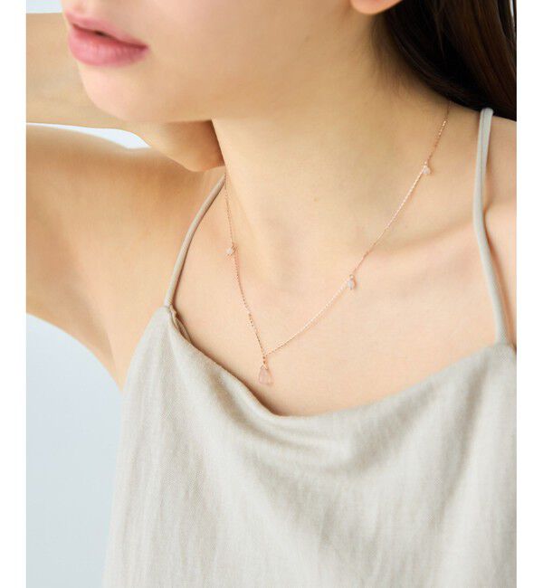 ete「[チェリーブロッサム] K10MPG ローズクォーツ ネックレス」|ネックレス|