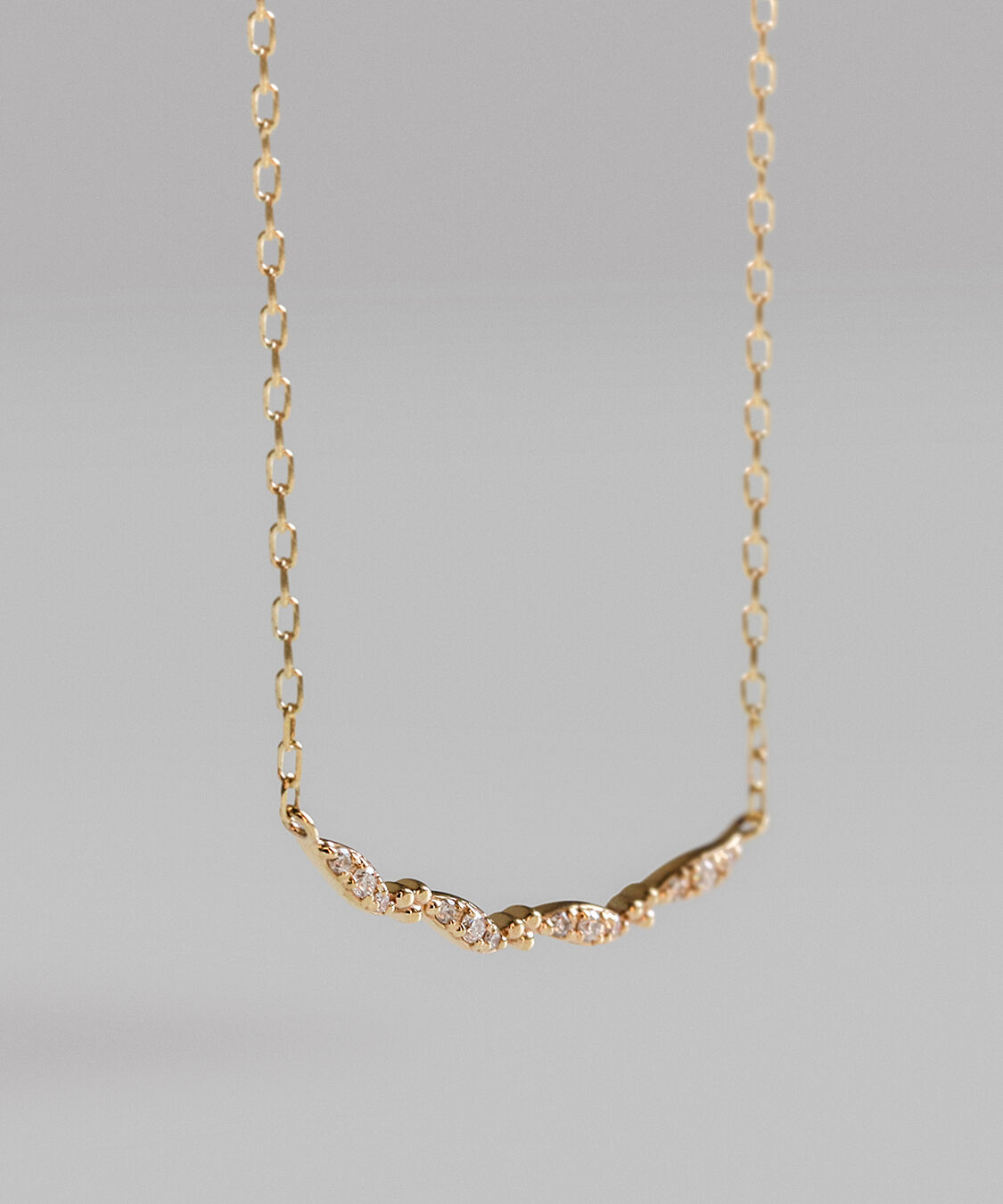  「ダイヤモンド レース ネックレス | K10YG」|ネックレス|