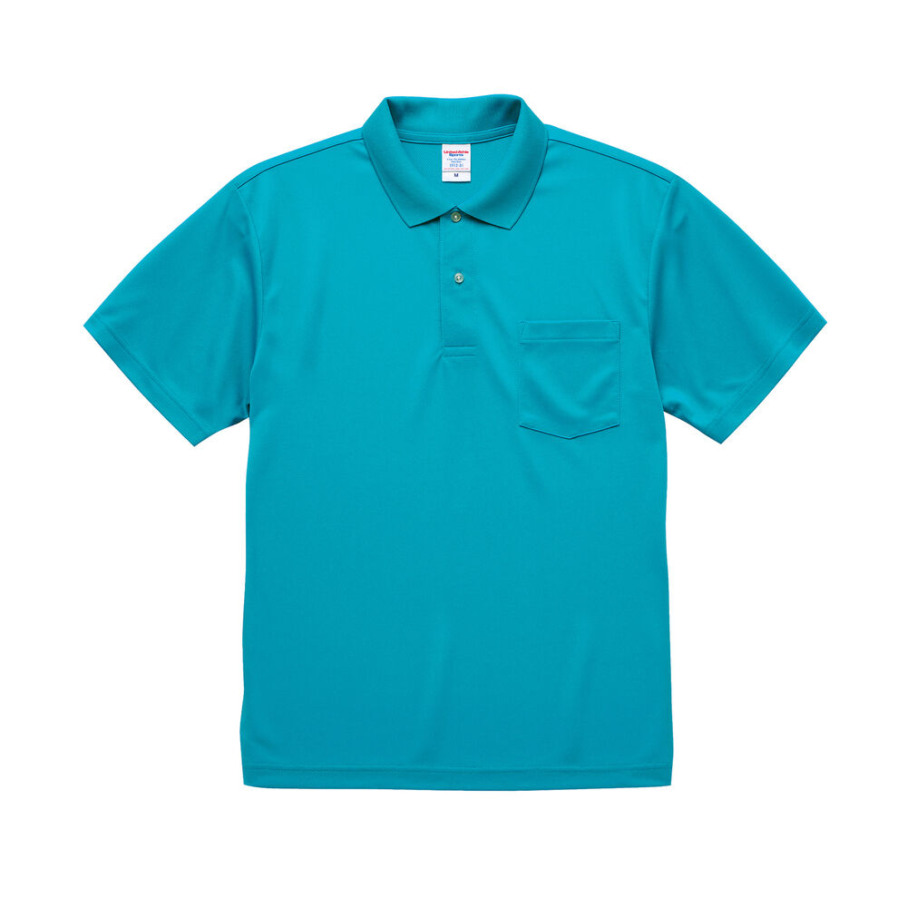 BACKYARD FAMILY「ユナイテッドアスレ ポロシャツ 通販 メンズ 半袖 レディース ポケット付き 吸水速乾 ドライ機能」|ポロシャツ|ブルー4