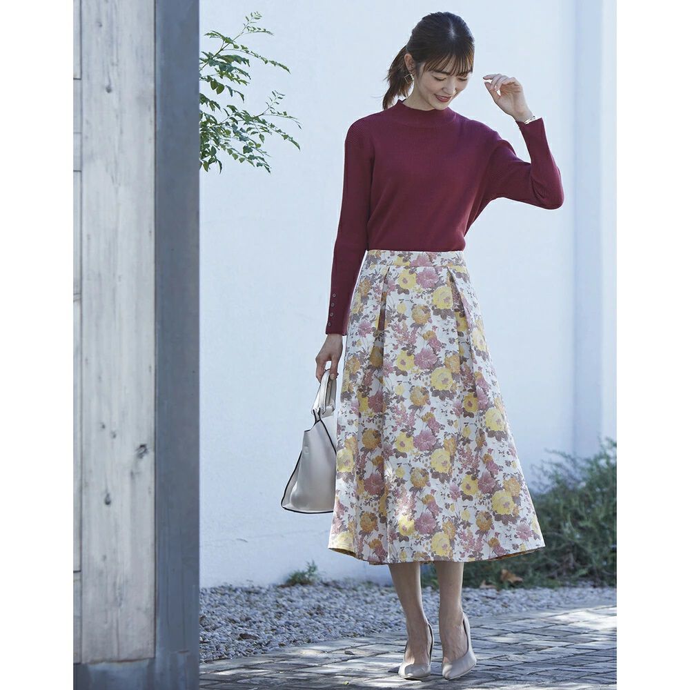 BACKYARD FAMILY「スカート レディース ミモレ丈 冬 通販 ミモレ丈スカート フレアスカート ロングスカート 秋冬」|スカート|