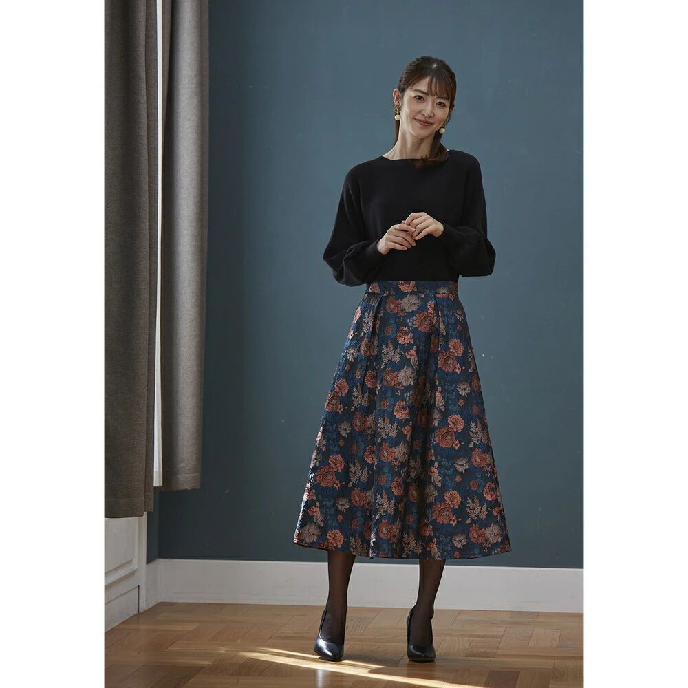 BACKYARD FAMILY「スカート レディース ミモレ丈 冬 通販 ミモレ丈スカート フレアスカート ロングスカート 秋冬」|スカート|