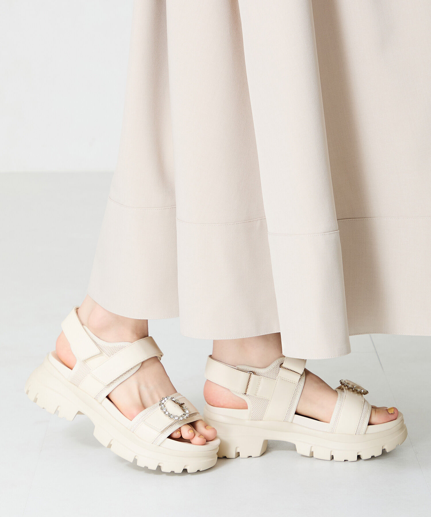 ORiental TRaffic「ビジューモチーフスポーツサンダル/51204 サンダル　ビジュー　人気 スポサン」|サンダル|