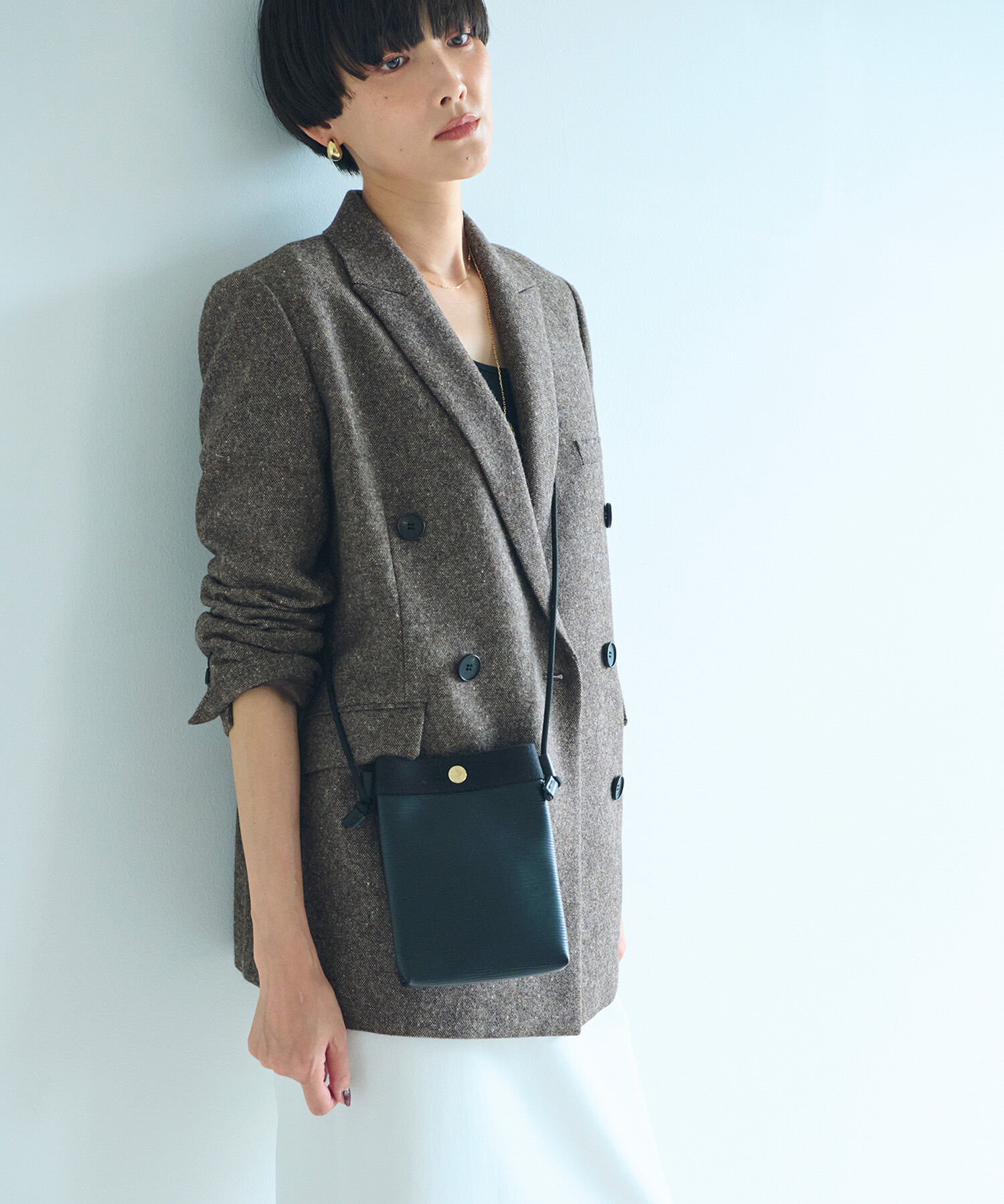 TOPKAPI BREATH「【VERY11月号掲載】【Breath TOPKAPI】 RIPPLE リプル スリム サコッシュ スマホショルダー 」|ショルダー・メッセンジャー|ブラック