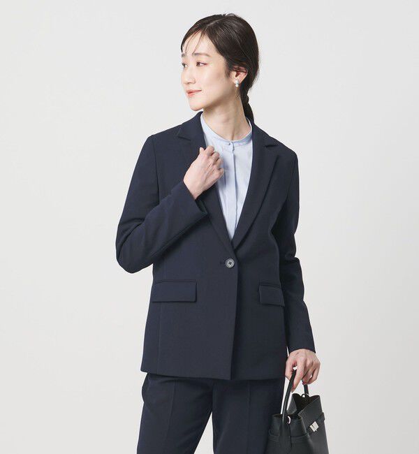 UNITED ARROWS「ダブルクロス ジャケット ‐ストレッチ ウォッシャブル‐」|テーラードジャケット|