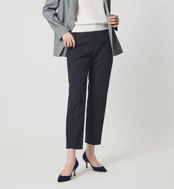 UNITED ARROWS「RIRANCHA ツイル スリムパンツ ‐ウォッシャブル‐」|スラックス|NAVY