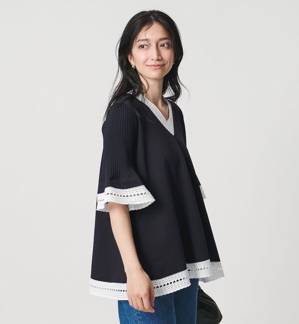 UNITED ARROWS「Vネック ニットチュニック 」|ニット・セーター|