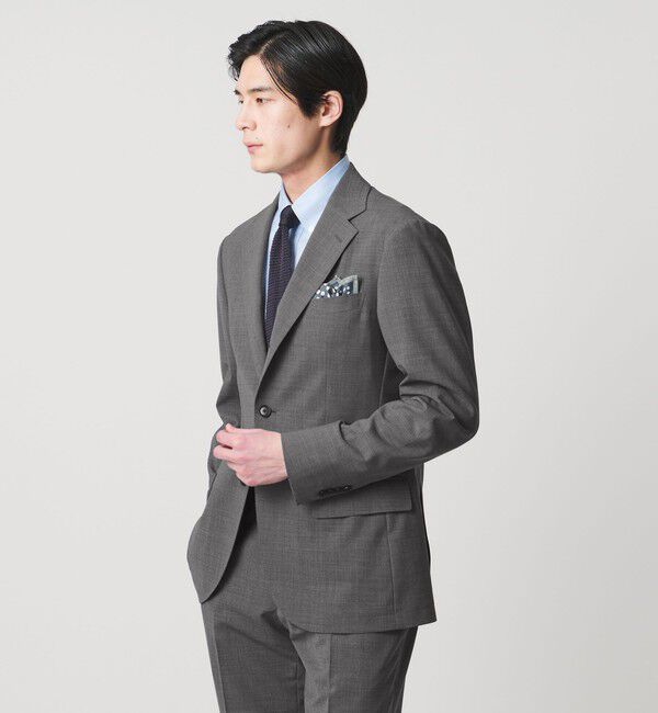 UNITED ARROWS「トロピカル シングル 3ボタン テーラードジャケット COMFORT EASY‐MODEL 2WAYストレッチ 撥水」|テーラードジャケット|