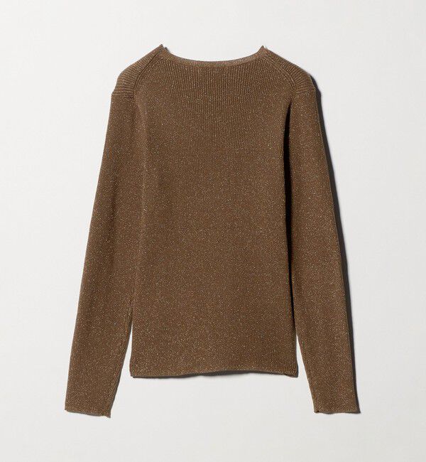 UNITED ARROWS green label relaxing「ラメ リブ クルーネック ニット プルオーバー」|ニット・セーター|